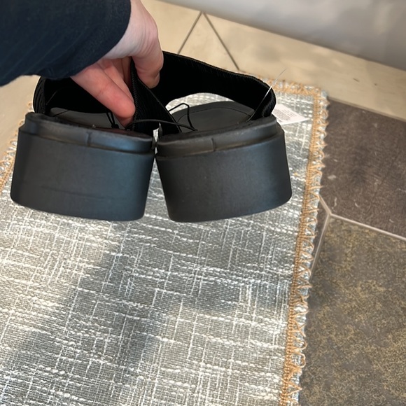 Elastic Knit Platform Sandals Summer Slip On Open Toe - Picture 11 of 12